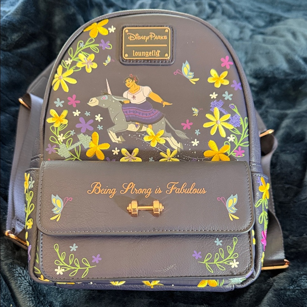 Loungefly Disney parks Floral Encanto Being Strong is Fabulous Mini Backpack NWT